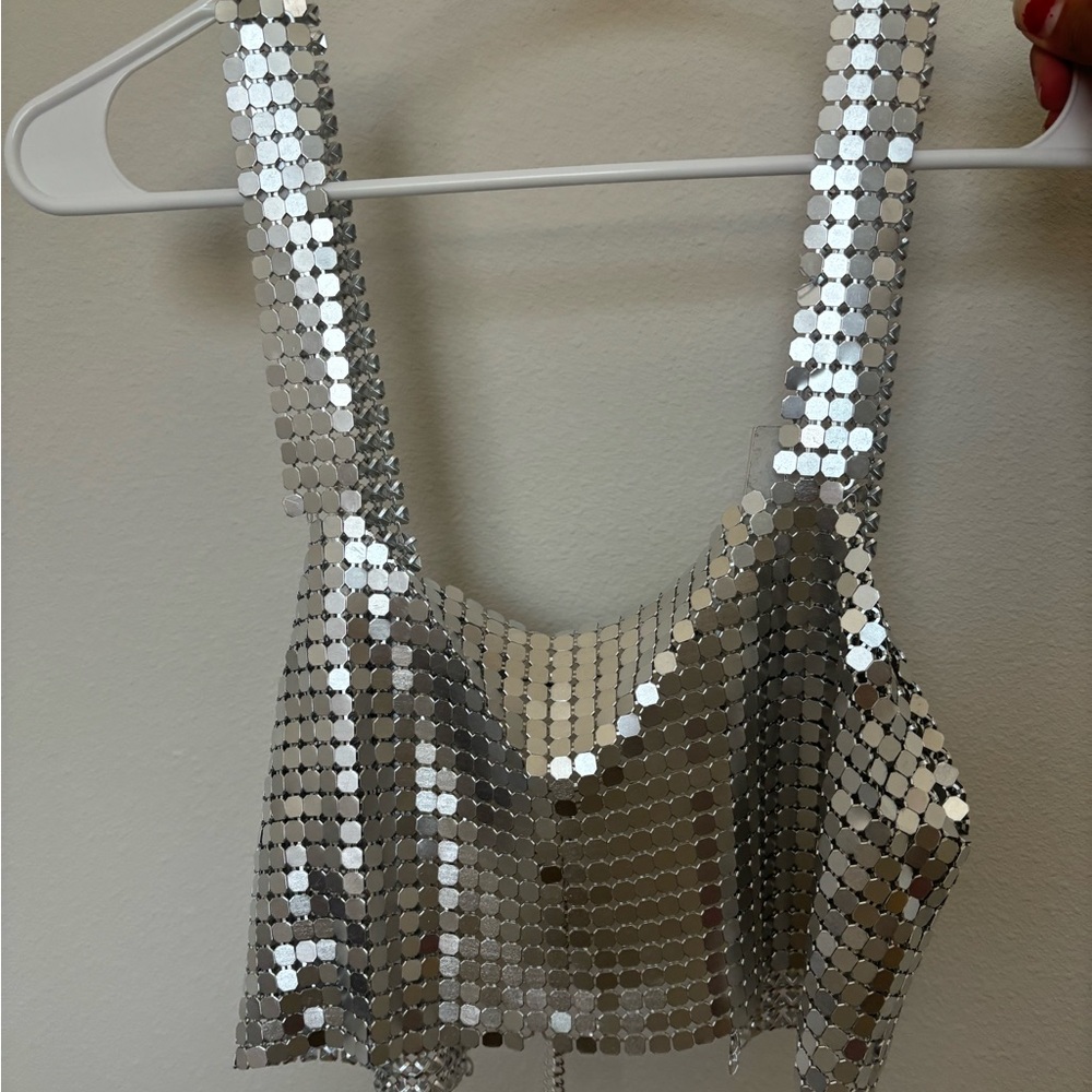 NWT Urban Outfitter shiny crop top